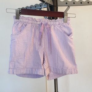 Girl’s Light Purple and White Strip Shorts